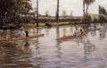 Perissoires sur lYerres aka Bateau sur les Yerres impressionnistes paysage marin Gustave Caillebotte